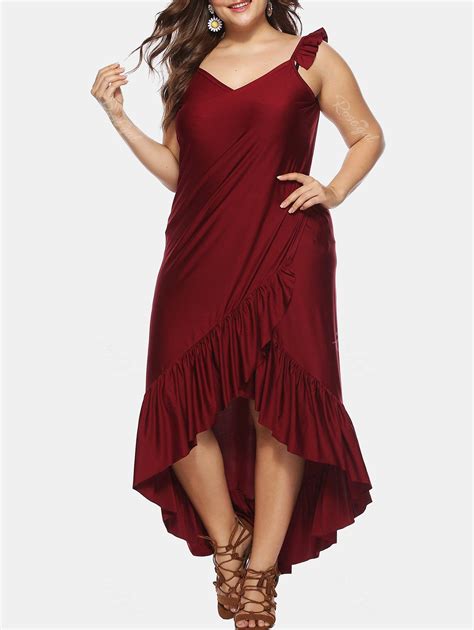 [35 Off] Plus Size Spaghetti Strap Midi Dress Rosegal