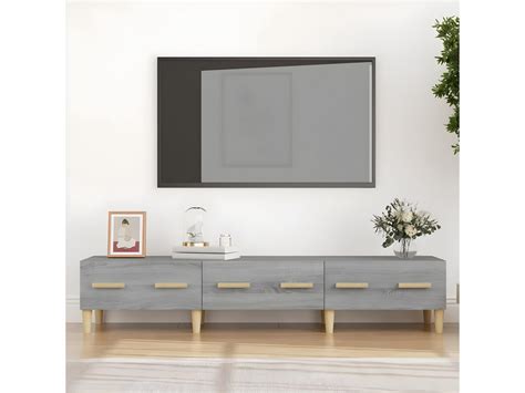 Meuble TV Sonoma gris 150x34 5x30 cm Bois d ingénierie