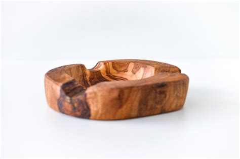 Handmade Olive Wood Ashtray Between 5 And 6 Wooden Ashtray Decorative Ashtray Ashtray For