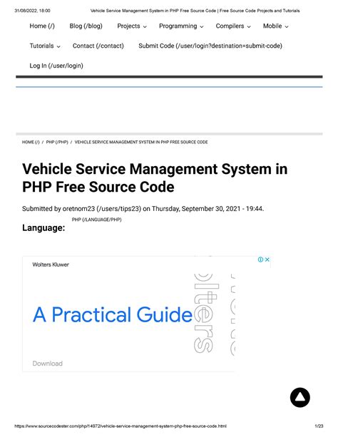 Vehicle Service Management System In PHP Free Source Code Free Source