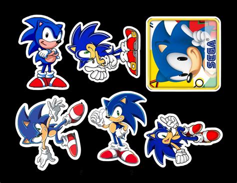 Sonic Sticker Pack De Vinilo Laminado Pegatinas Impermeables Etsy