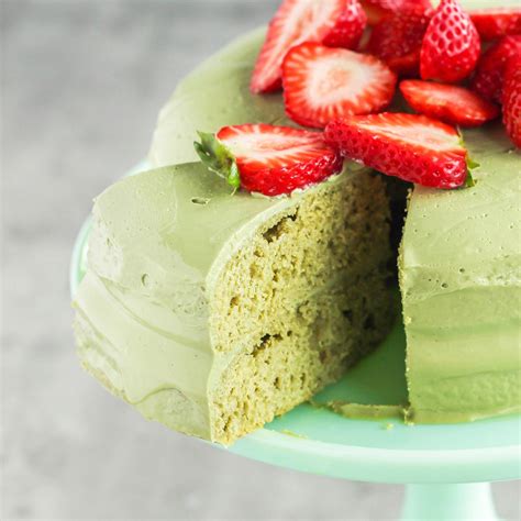 The Best Matcha Cake With Matcha Green Tea Frosting Made Healthier