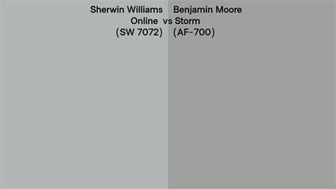 Sherwin Williams Online Sw 7072 Vs Benjamin Moore Storm Af 700 Side