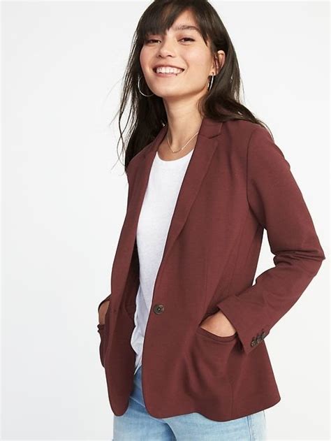 Classic Ponte Knit Blazer For Women Old Navy Blazers For Women Professional Wardrobe Work