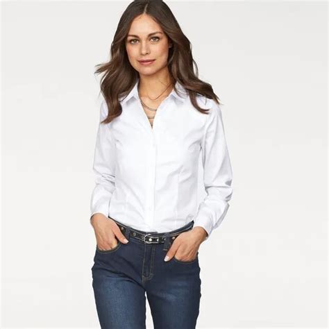 Dioufond Women Solid Shirt Formal Office White Female Blouses Long