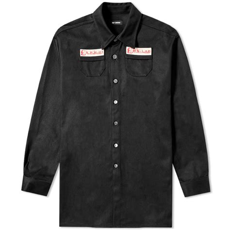 Raf Simons Slim Fit Denim Shirt Black END