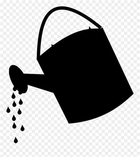 Info Silhouette Watering Can Black And White Clipart Png Transparent