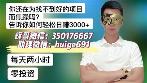 最新网赚方法 手把手教你如何赚钱 一对一指导你快去实现财务积累！你还在为找不到好项目而烦恼吗？辉哥揭秘最不起眼的暴利赚钱项目！创业赚钱