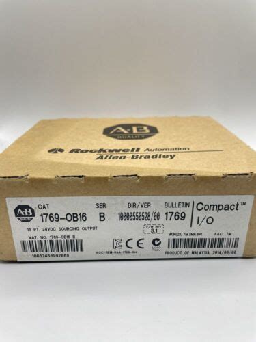 New AB Factory Sealed 1769 OB16 B CompactLogix 16 Pt 24VDC D O Module