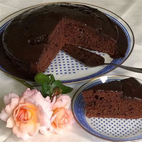 Schokoladenkuchen Es Ist Ein Einfacher Saftiger Kuchen Der Nicht Zu