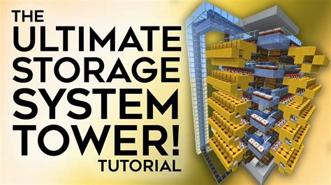 The Ultimate Automatic Storage System Tower Minecraft Tutorial