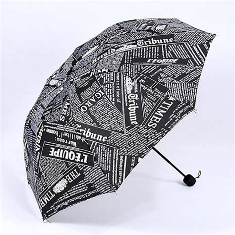 Funmoon Parapluie Hommes Et Femmes Pliable En Forme De Journal Noir