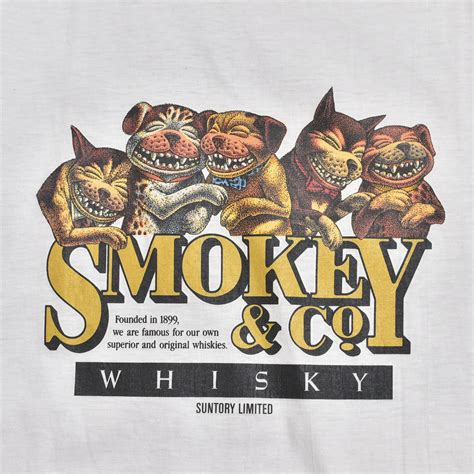 80～90s Suntory Smokey And Co Whisky T Shirt 古着屋 Grin Days Memory 【公式