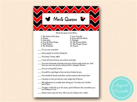 Disney Bridal Shower Game Pack Magical Printable Disney Bridal