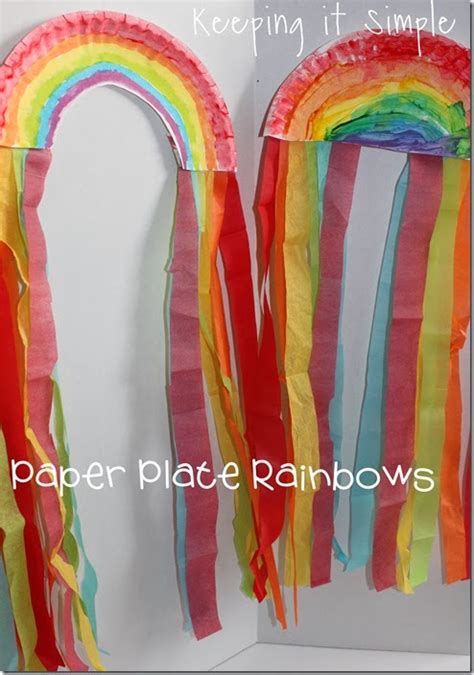 Keeping It Simple St Patricks Day Kids Craft Paper Plate Rainbow