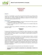 ETeorías del pensamiento y el lenguaje Evaluación 1P pdf Materia