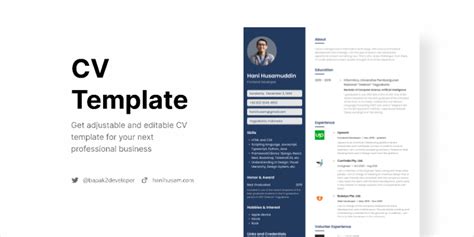 Cv Resume Template Community Figma