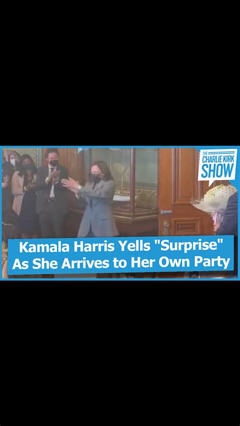 Kamala Harris Yells "Surprise" As She Arrives to Her Own Party