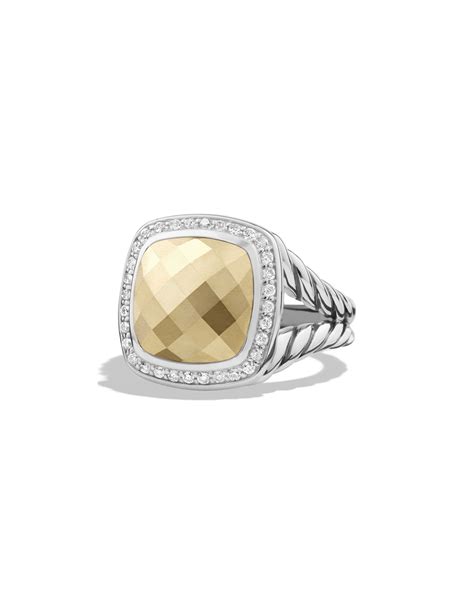 David Yurman Albion Ring With Gold Dome And Diamonds Neiman Marcus