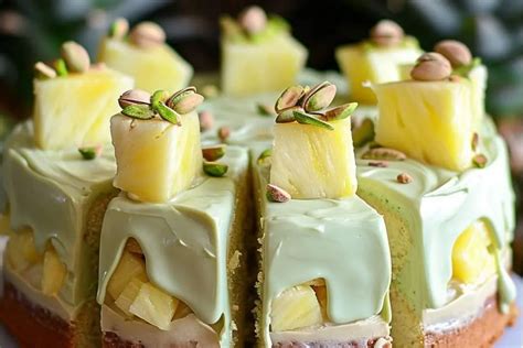 Tropical Pistachio Pineapple Cake – recipestasteful