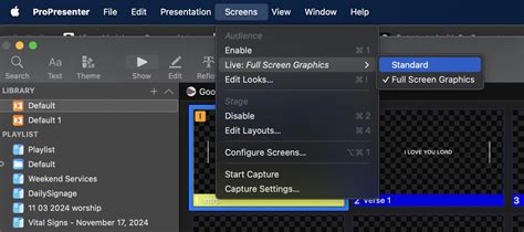 Using Looks To Show Different Screen Content In ProPresenter Renewed