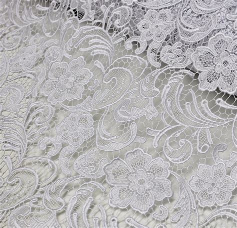 Maggie White Guipure Venice Heavy Lace Fabric By The Yard Etsy Uk