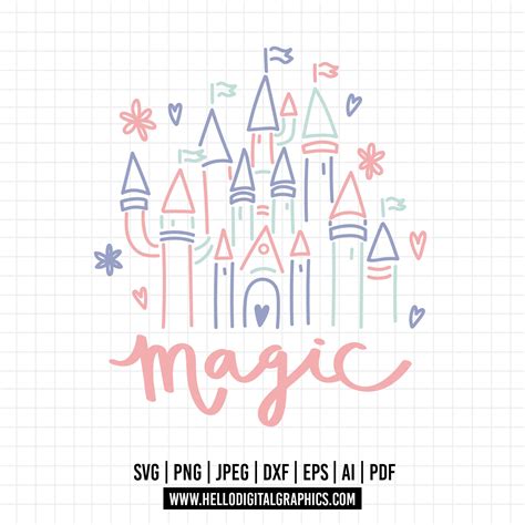 COD922- Castle svg, disney castle svg, disney svg, magic svg, cricut ...