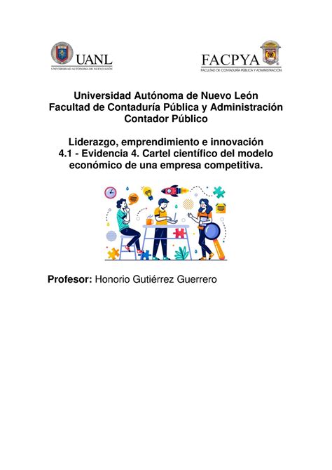 Evidencia 4 Cartel científico del modelo económico de una empresa