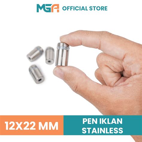 Jual Pen Iklan Stainless Mm Baut Akrilik Baut Kaca Sign Board