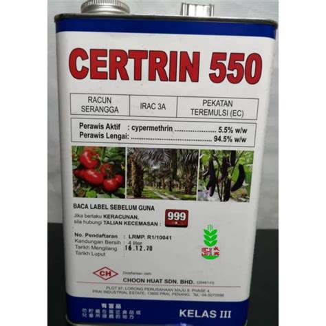 NEW CH CERTRIN 550 4L Cypermethrin Racun Serangga Lazada