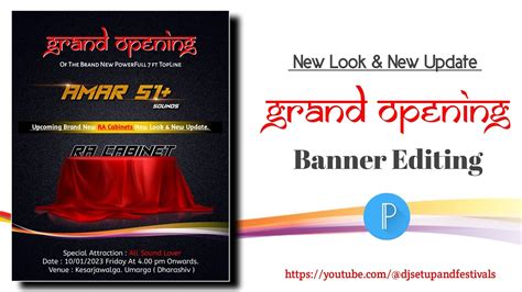 Grand Opening Banner Editing Dj Grand Opening Banner Editing Banner Editing Tutorial