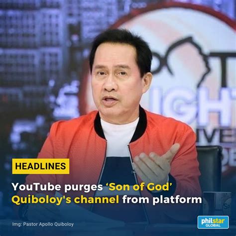 Philstar On Twitter Quiboloy S Youtube Channel Removed Upon