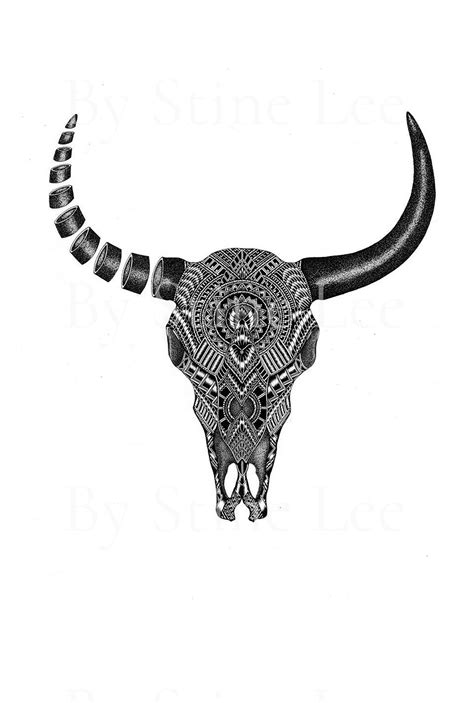 Longhorn Skull Drawing | Free download on ClipArtMag