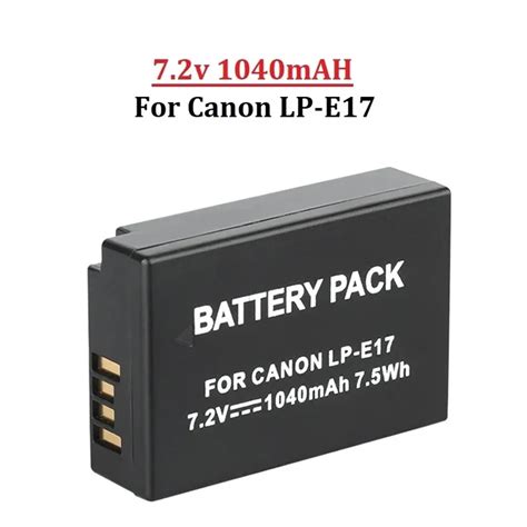 1040mah Rechargeable Lpe17 Lp E17 Lp E17 Battery For Canon Eos Rp 200d