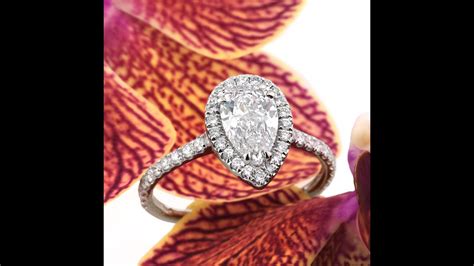 Mark Broumand 1 40ct Pear Shaped Diamond Engagement Ring Youtube