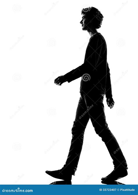 Silhouette Sad Man Walking