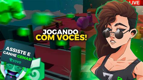 STUMBLE GUYS AO VIVO JOGANDO INSCRITOS SORTEIO DE GEMAS LIVE