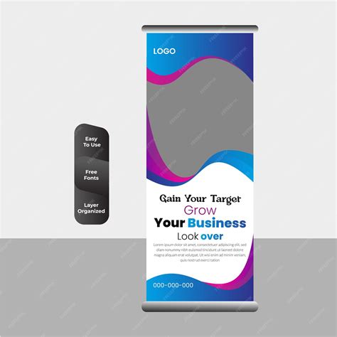 Premium Vector Corporate Business Roll Up Banner Standee Business