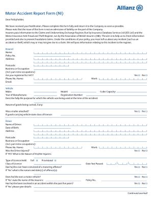 Employee Vehicle Accident Report Form Pdffiller