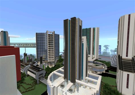 Future City Creation MCPE Maps Minecrafts Us