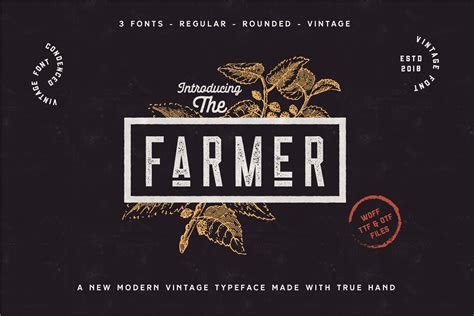 The Farmer Font Condensed Typeface 123987 Regular Font Bundles