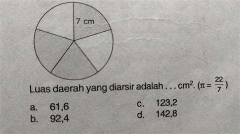 Tentukan Luas Bagian Lingkaran Yang Diwarnai Berikut - Future Argo ...