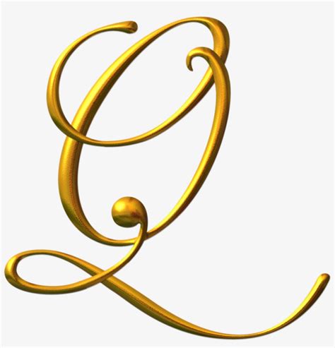 Letter Q Png Image - Letter A Calligraphy Gold Transparent PNG ...