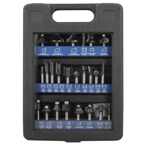 Pro Tools Router Bit Set 24 Pieces Power Tool Parts And Accessories