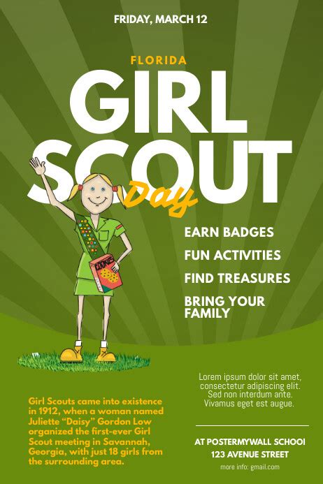 Girl Scout Day Flyer Template Postermywall