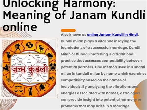 Ppt Janam Kundli Online Unveiling Your Cosmic Blueprint Powerpoint