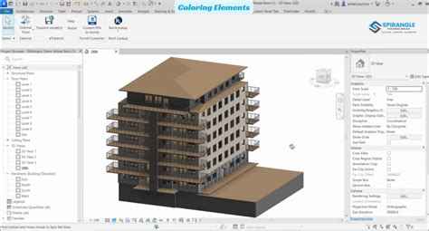 Coloring Elements In Autodesk Revit Spirangle