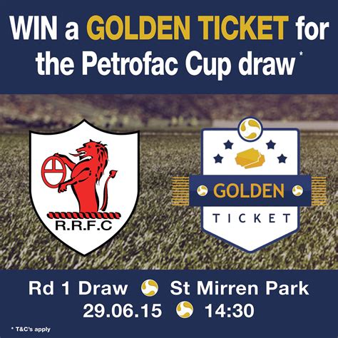 Get Your Golden Ticket For The Petrofac Training Cup R Draw Raith