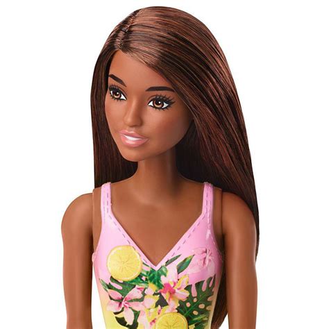 Barbie Doll Brunette Wearing Swimsuit GHW39 BarbiePedia