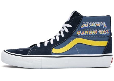 Vans Sk8 Hi Supreme Fuck The World Blue
